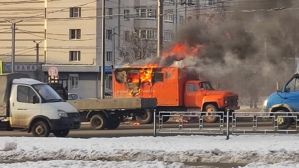 Во Владимире вспыхнула машина аварийной службы Водоканала