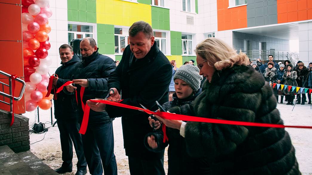 Открытие школьного долгостроя в Камешково