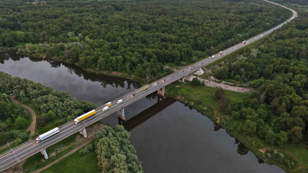 На Южном обходе Владимира ввели ограничение тоннажа грузовиков при движении по мосту через Клязьму