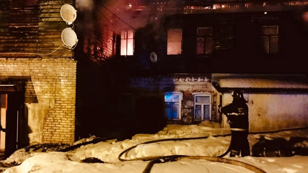 В Киржаче сгорел фабричный корпус усадьбы Арсентьева