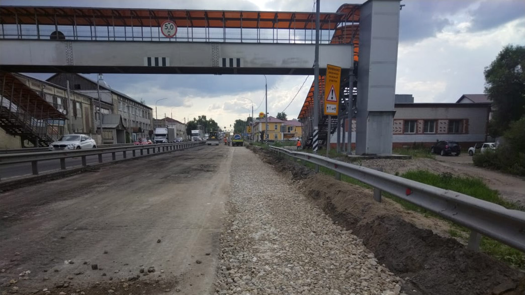 На федеральной трассе М-7 в черте города Покрова возобновляется прерванный ремонт дороги