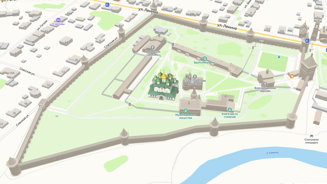 Символы Владимира и Суздаля попали на 3D-карты Яндекса