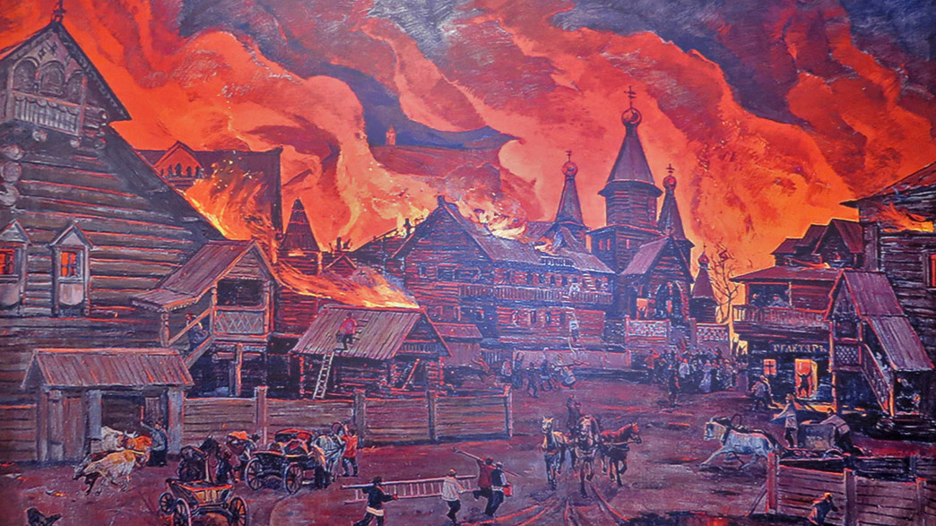 Пожар, который уничтожил большую часть города Владимира