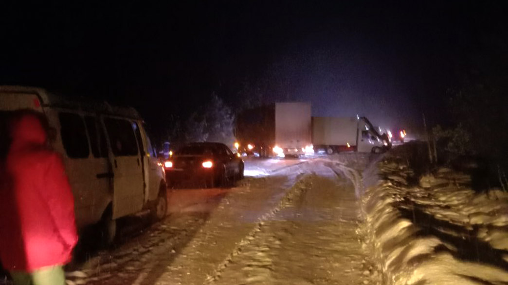 Снегопад спровоцировал массовое ДТП на трассе «Владимир — Муром», где столкнулись 7 автомобилей