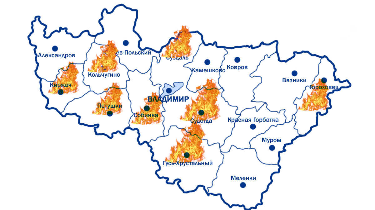 Карта владимировской обл - 83 фото