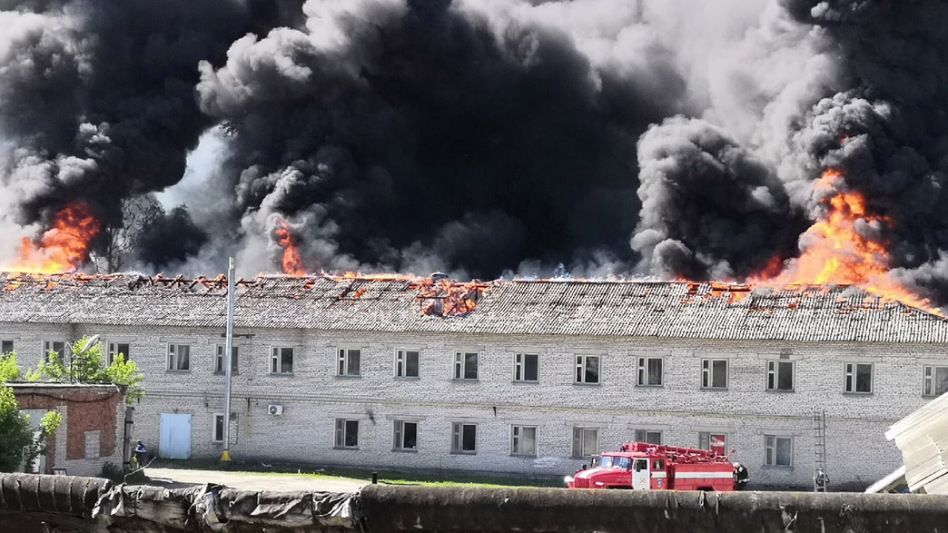 В Гусь-Хрустальном сгорело здание, где находилась «Столовая РПС»