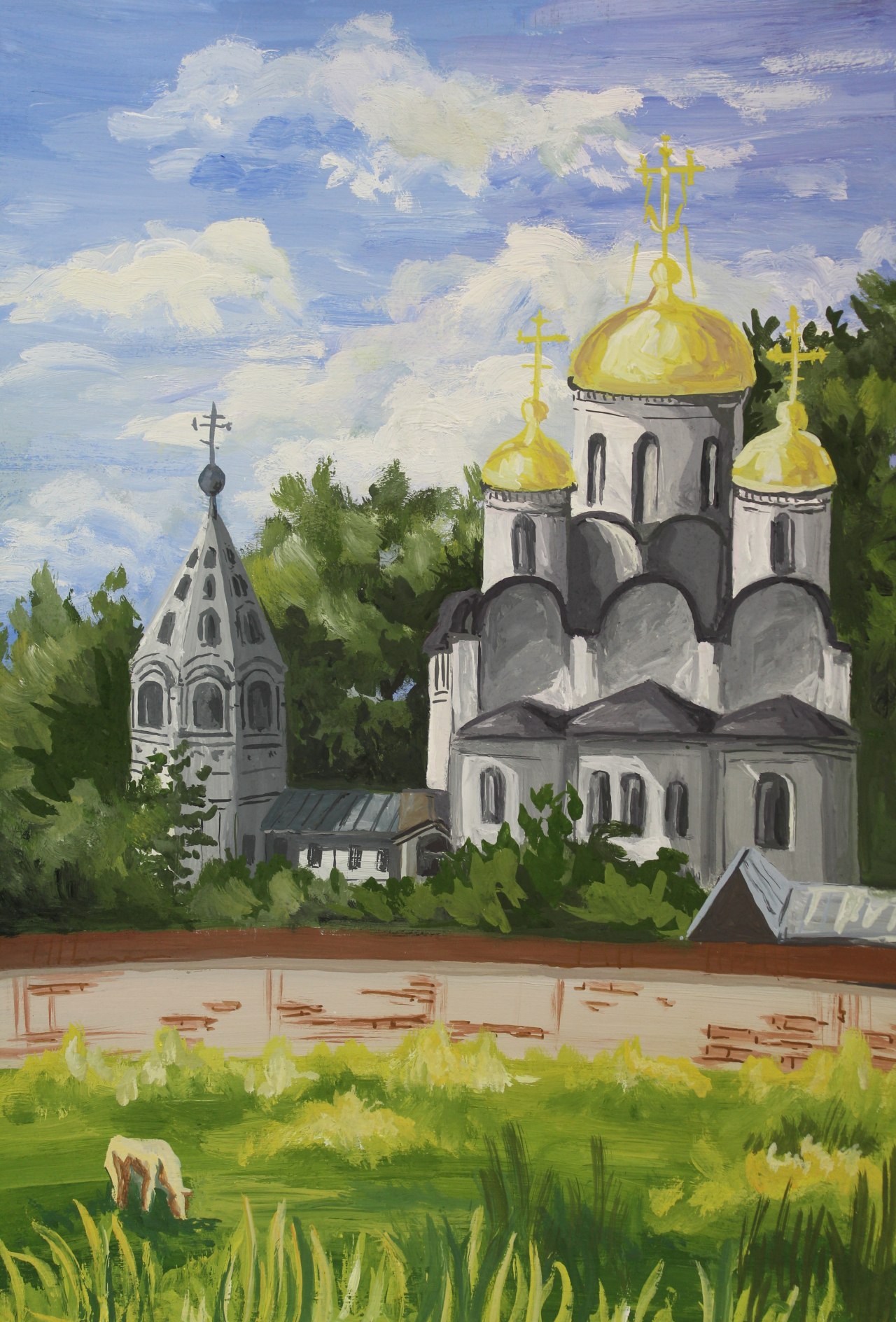 Рисунок храма Владимира Суздальского