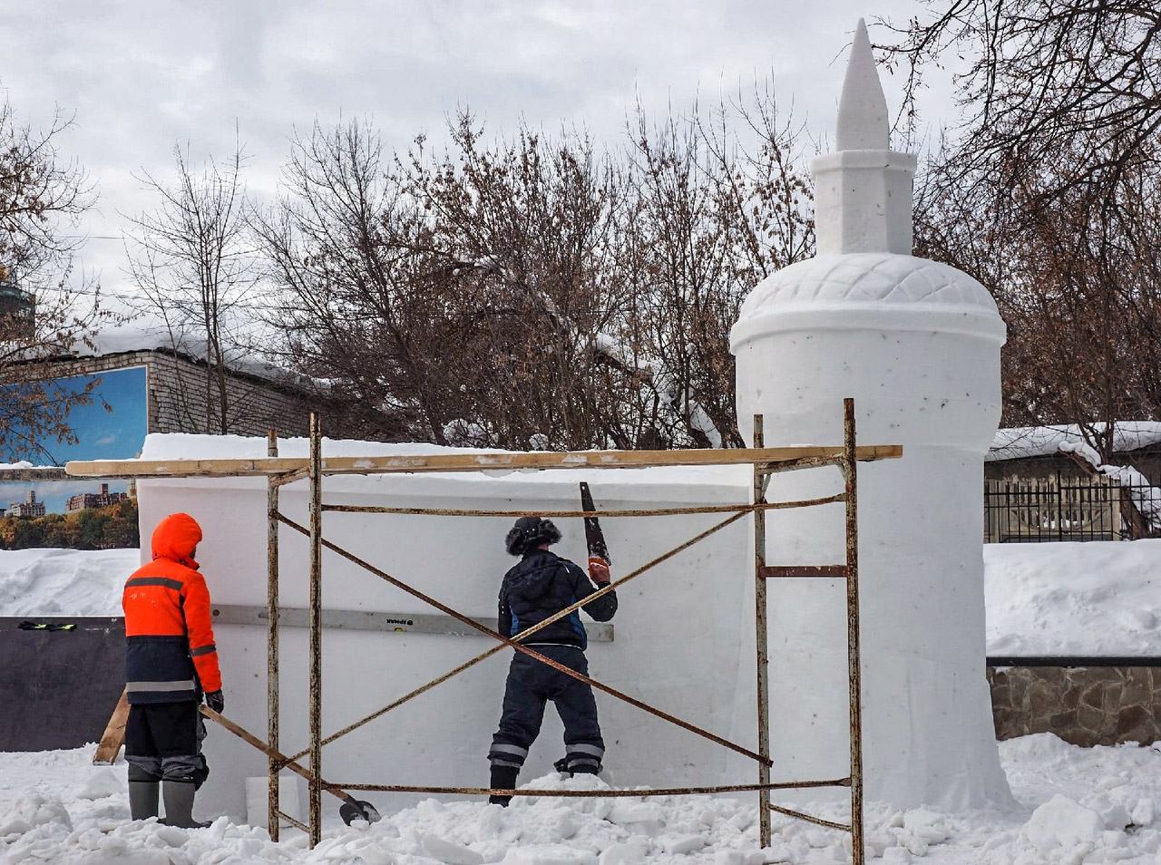 Креативный подход в работе с избыточным снегом - новости Владимирской  области