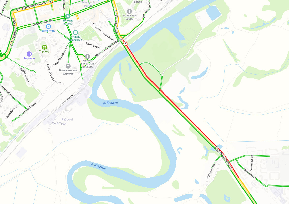 Въезд в город Владимир с южной стороны затруднен - новости Владимирской  области