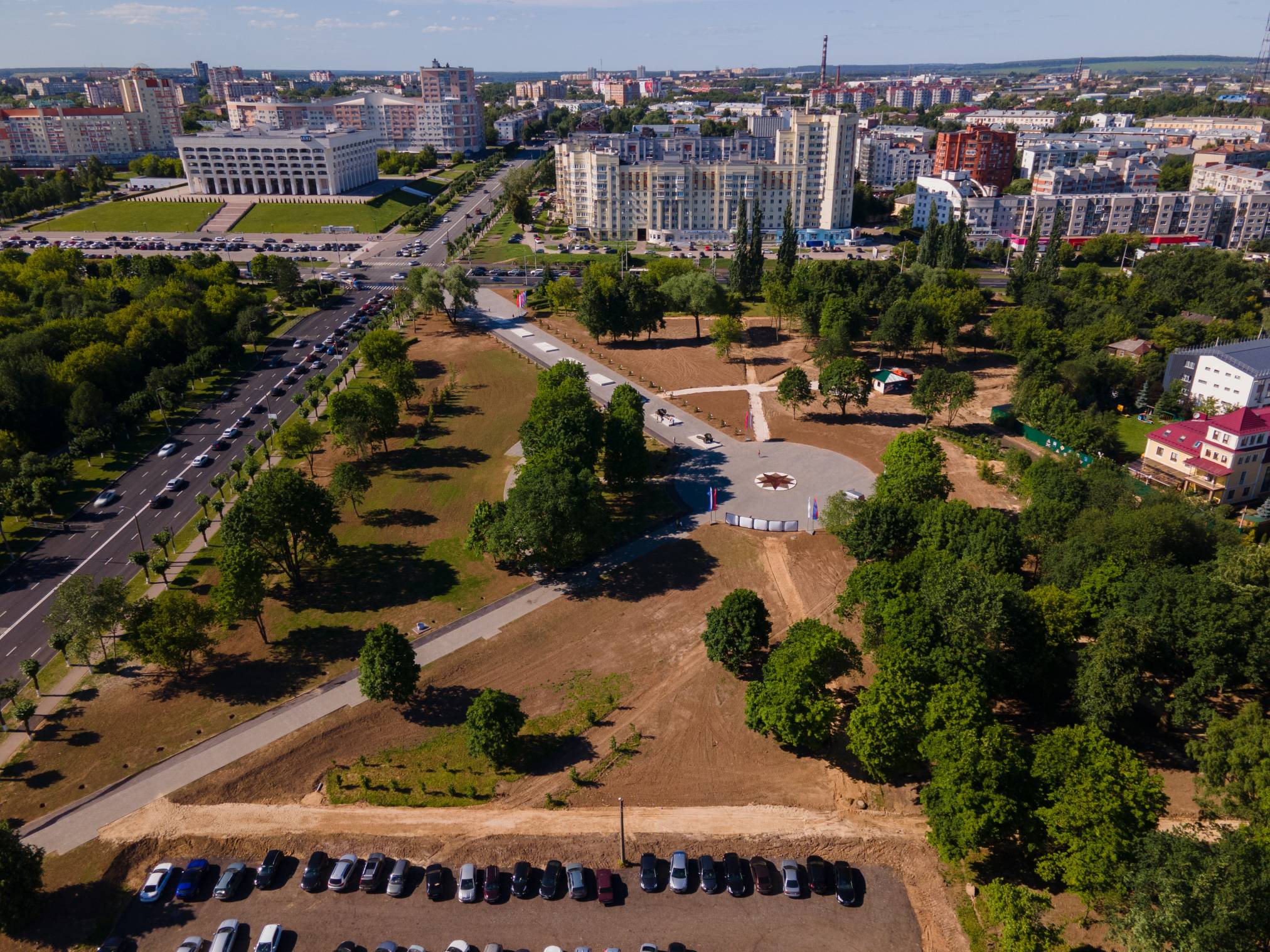 Площадь Победы Владимир вид сверху