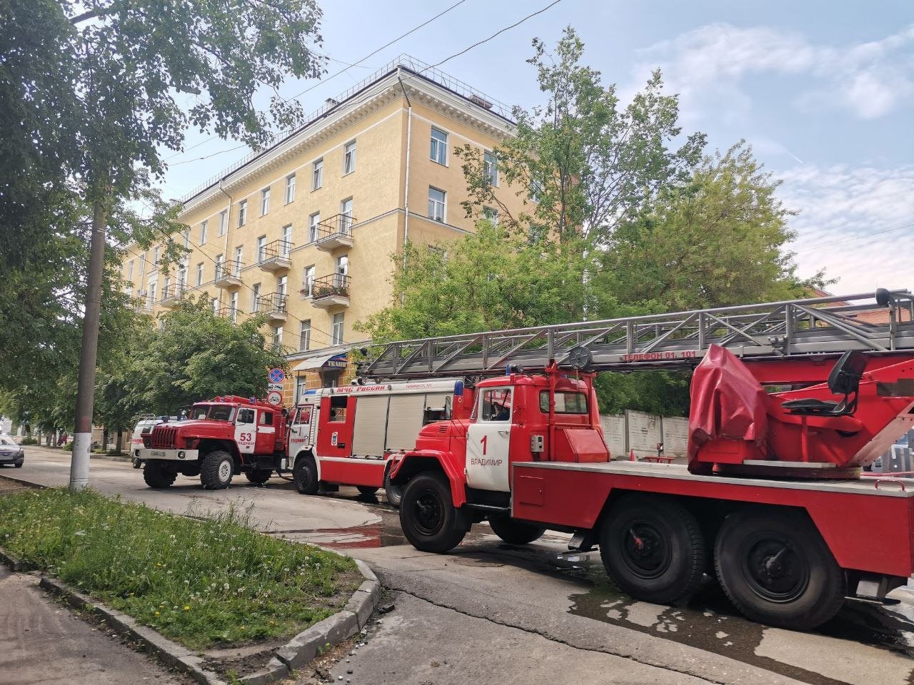 Пожар в жилом доме в центре Владимира - новости Владимирской области