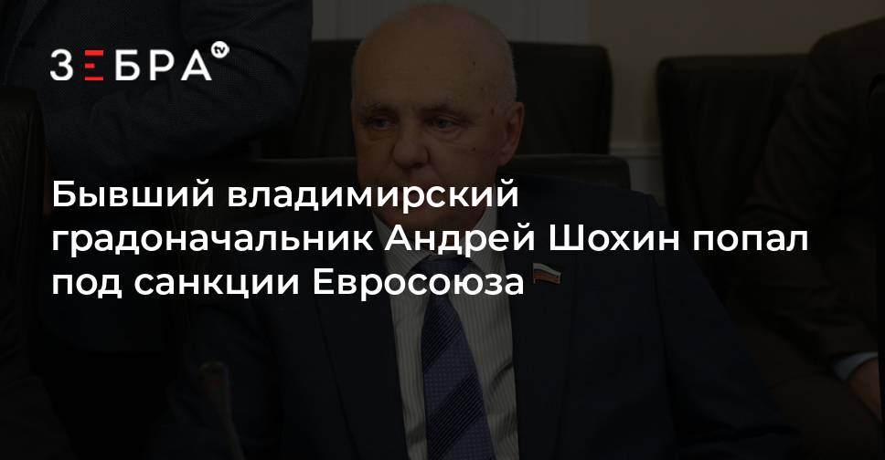 Бывший владимирский градоначальник Андрей Шохин попал под санкции ...