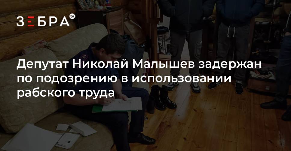 Депутат Николай Малышев задержан по подозрению в использовании рабского труда