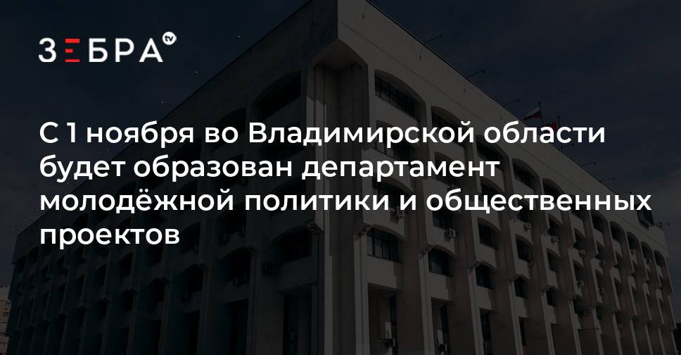 Департамент молодежной политики и общественных проектов владимирской области