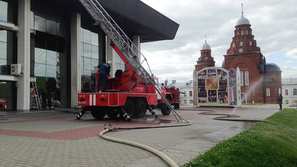 В центре города Владимира горит театр драмы