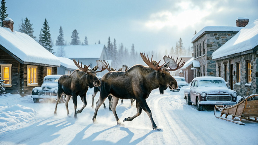 Во Владимирской области лоси массово выходят к людям