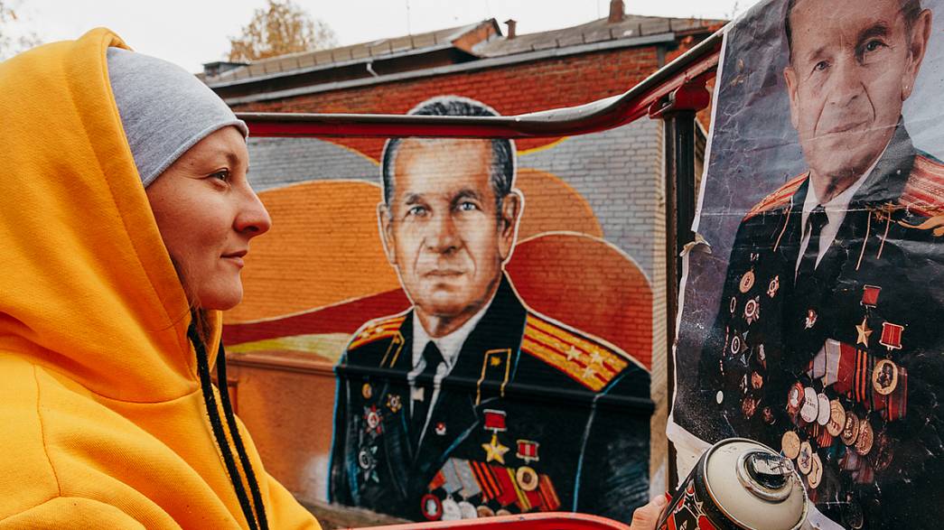 Память о Герое Советского Союза Иване Гусеве увековечили в граффити