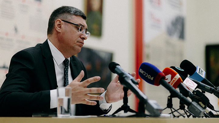 Отложенная из-за взрывов пресс-конференция владимирского губернатора Авдеева