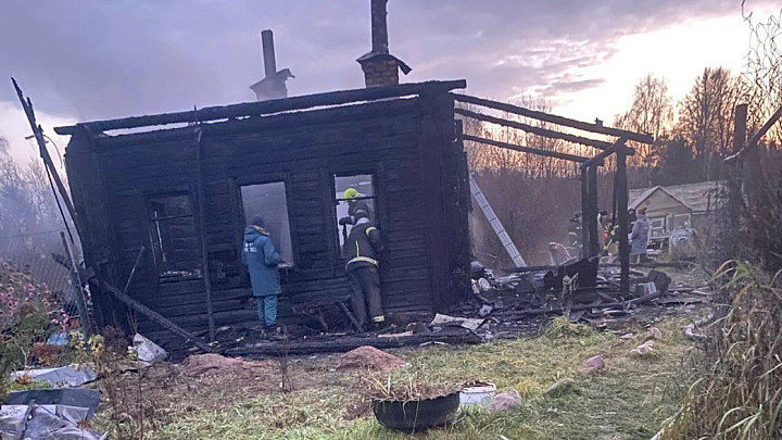 Как минимум один человек погиб на пожаре в Мележах