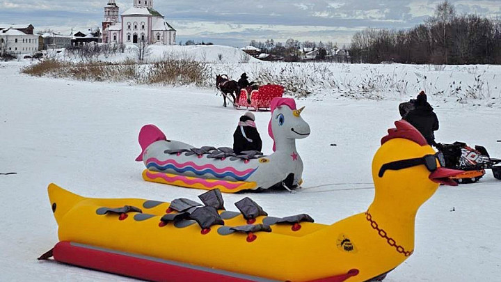 В Суздале запретили выходить на лед Каменки