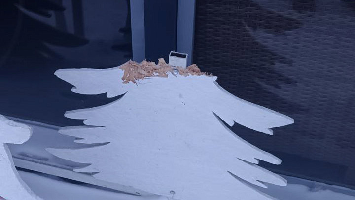 В Коврове новогодние вандалы испортили витрину местной пиццерии