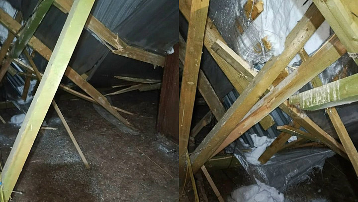 Владимирские крыши рушатся под тяжестью снега