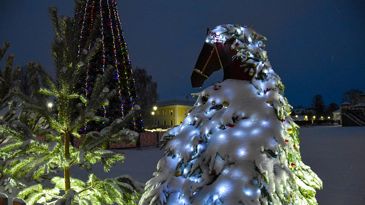В суздальской Аллее елок спряталась самая новогодняя Лошадь