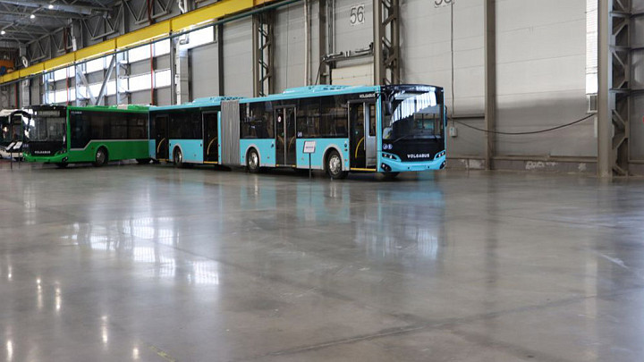 На заводе «Волгабас» собрали тестовый автобус-гармошку для города Владимира