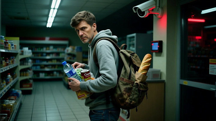 Рецидивист полгода крал товары из супермаркетов под камерами видеонаблюдения