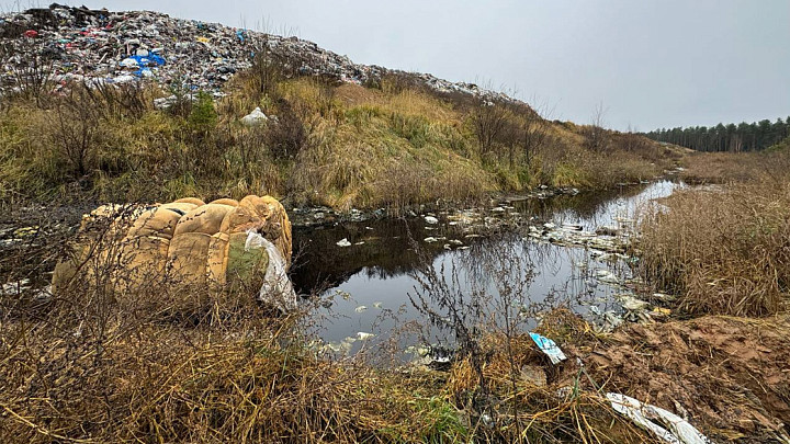 Марьинский мусорный полигон снова уличили в загрязнении окружающей среды