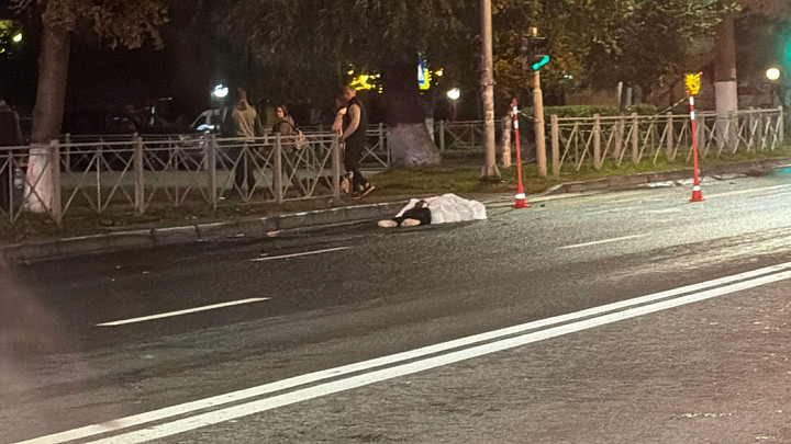 В вечерний ливень на переходе через проспект Ленина насмерть сбили человека