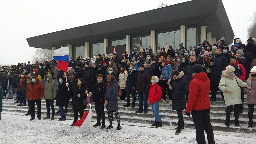 Во Владимире проходит несанкционированная акция в поддержку арестованного на 30 суток оппозиционера Алексея Навального