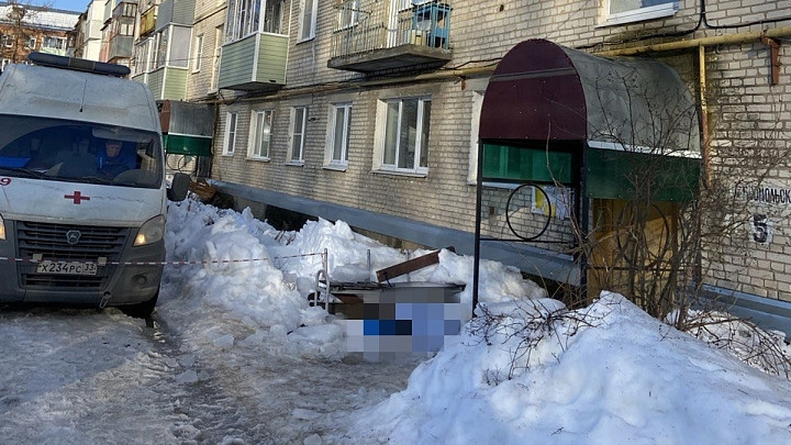 Ледяная глыба с крыши убила пенсионерку