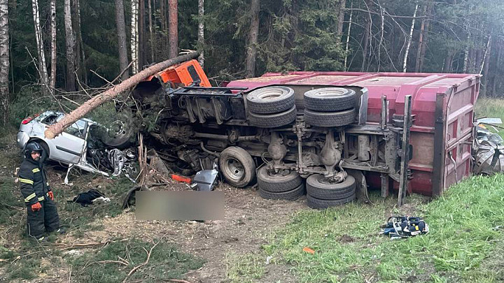 Водитель Ford Fiesta въехал под самосвал. Погибли два человека