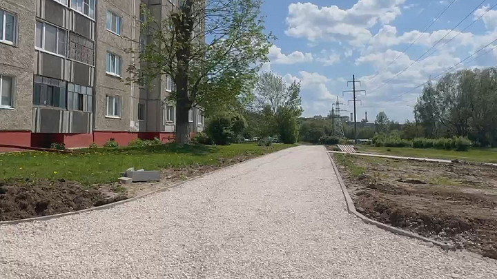 Во Владимире продолжилось благоустройство бульвара на улице Соколова-Соколенка