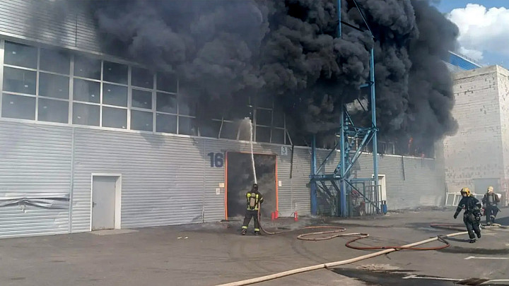 Пожар на складе «Терминала» в городе Владимире