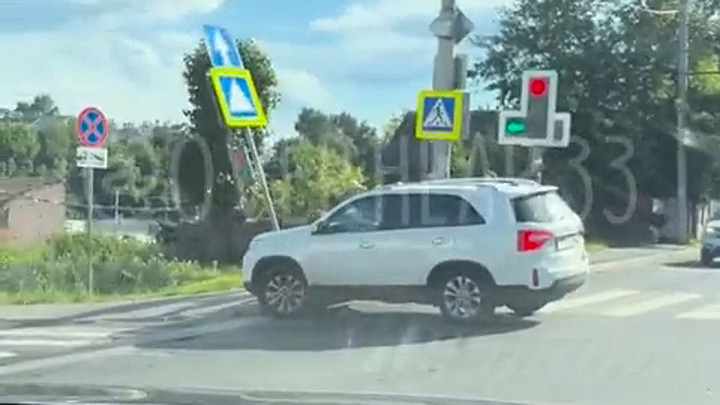 Во Владимире водитель чуть не задавил пешеходов на переходе