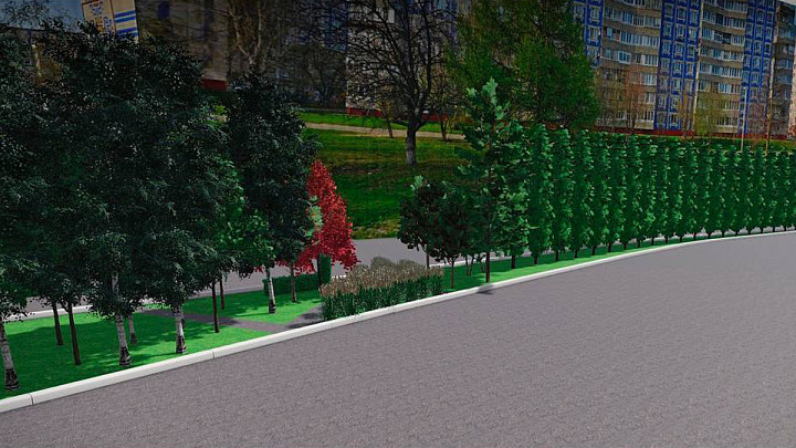 Власти Владимира показали, как улица Комиссарова зазеленеет кленами, яблонями, тополями и березами